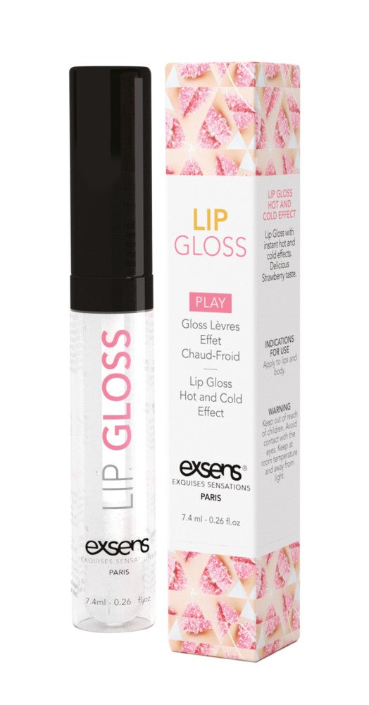 Lip gloss hot-cold effect  Strawberry HOT KISS LIP GLOSS 7,4ml ulei de masaj Œnc?lzitor