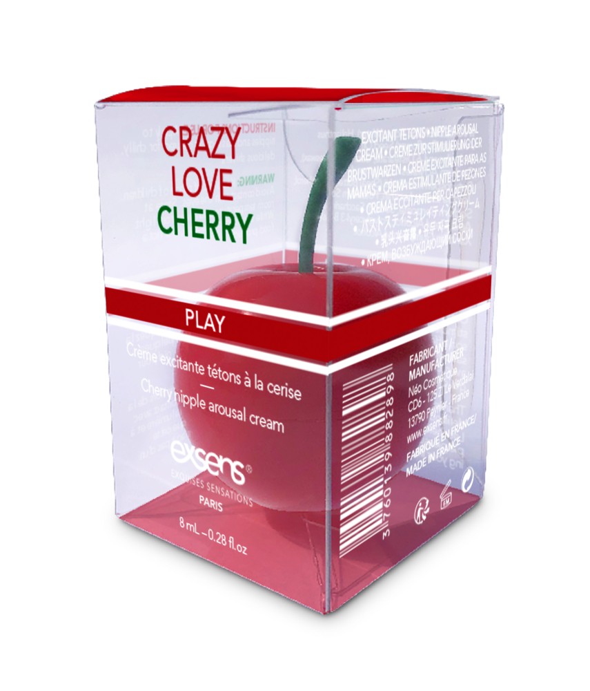 Cherry Aroma Nipple Refreshing Arousal Cream - CRAZY LOVE CHERRY 8ml Heat Massage Oil