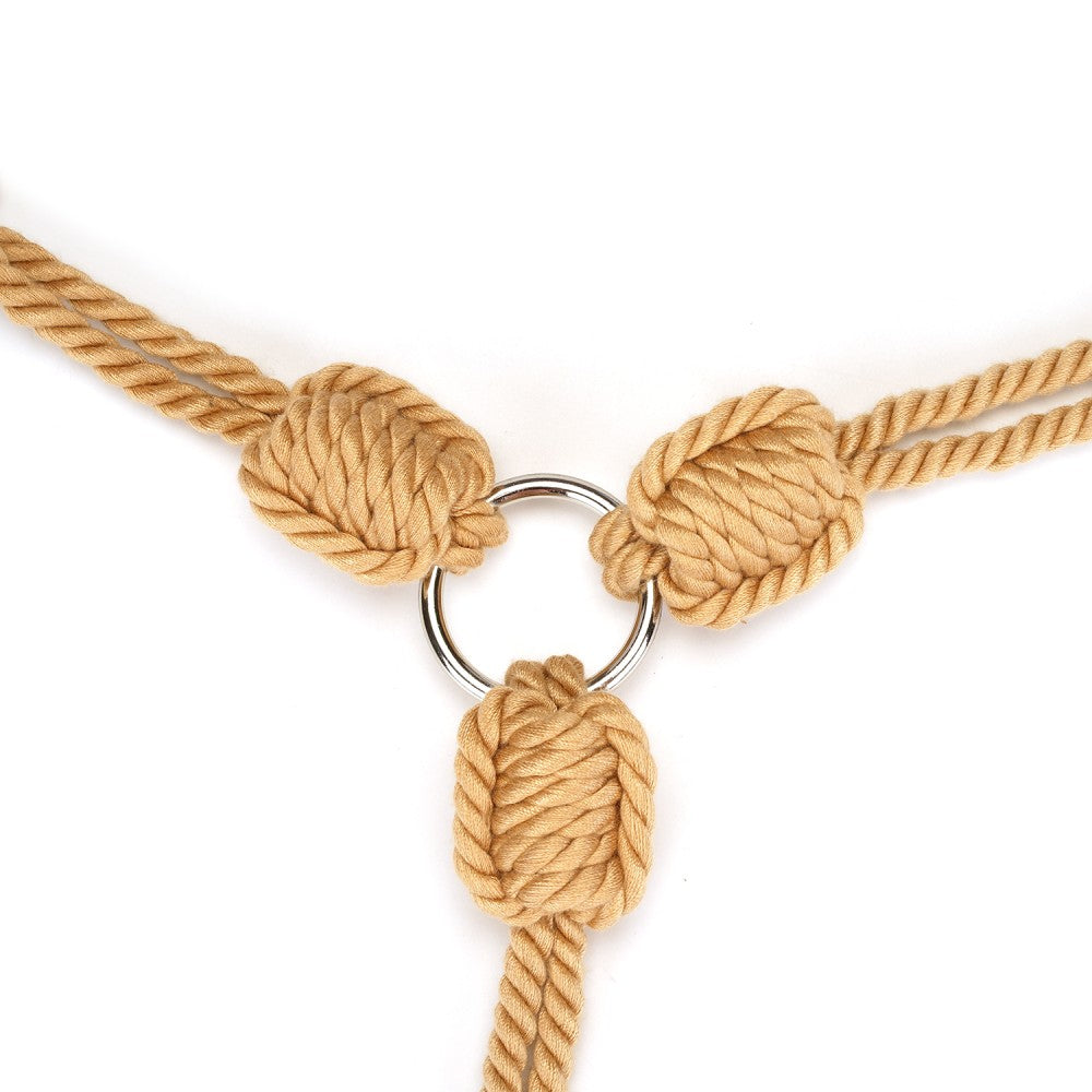 Bound You II Rope Collar to Wrist Cuffs Back Restraint Guler BDSM